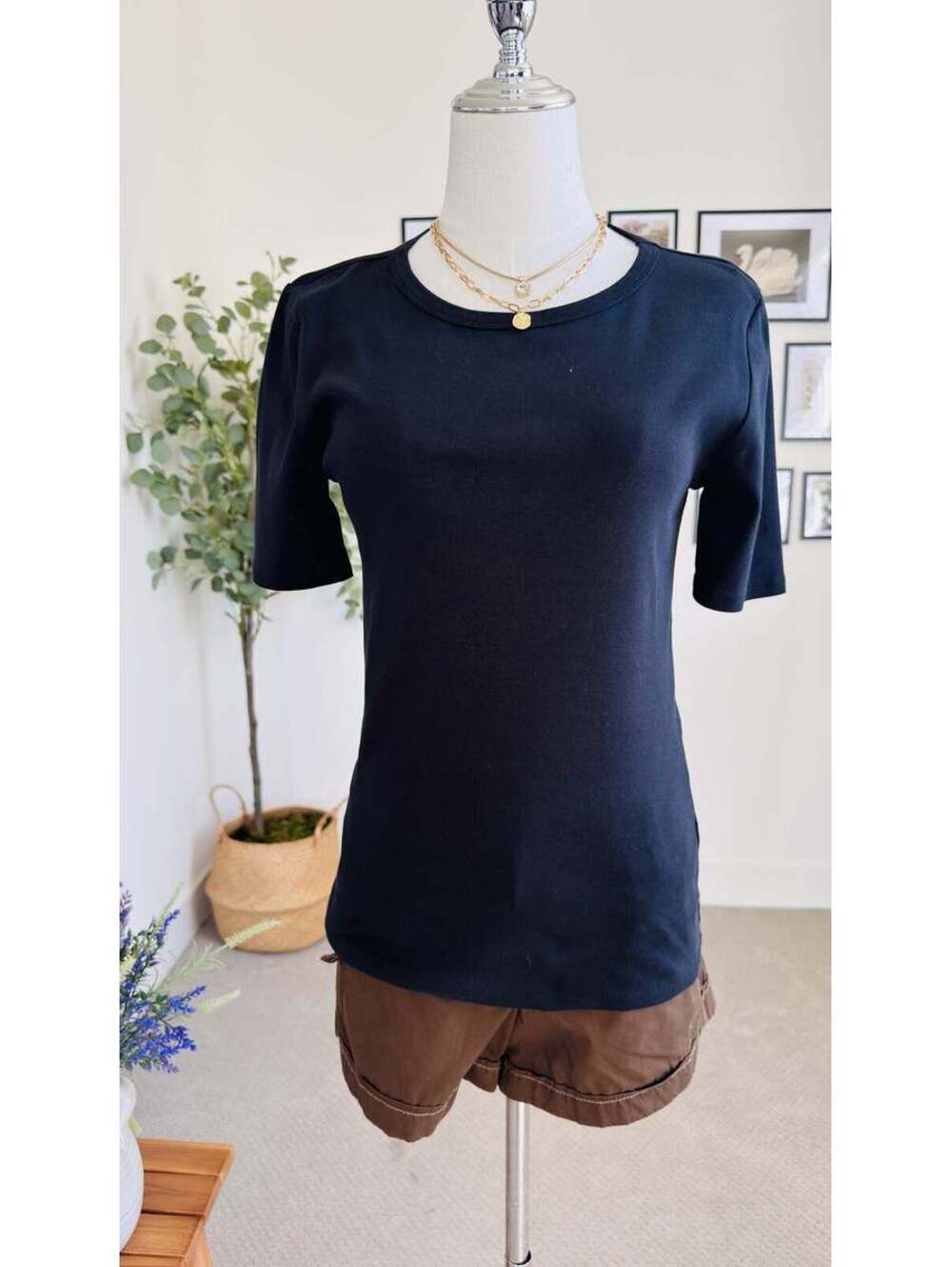 J.Crew Perfect Fit Cotton Crewneck Half-Sleeve T-Shirt Size M